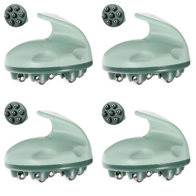 FOMIYES 4Pcs Portable Handheld Foot Massager Rollers with Reflexology Balls for Neck and Body Pain Relief - Compact Massage Tools for Home and Office Use