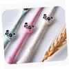 FOMIYES 3pcs Eco-Friendly Wheat Fiber Toothbrush for Boy Girl Soft Bristle Cartoon Panda Toothbrushes Random Colors Easy to Hold Design for Comfortable Brushing view 2