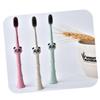 FOMIYES 3pcs Eco-Friendly Wheat Fiber Toothbrush for Boy Girl Soft Bristle Cartoon Panda Toothbrushes Random Colors Easy to Hold Design for Comfortable Brushing view 4
