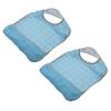 FOMIYES 2pcs Adult Bibs for Elderly Feeding Apron Portable and Breathable Practical Clothing Protector for Mealtime Checkered view 1