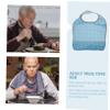 FOMIYES 2pcs Adult Bibs for Elderly Feeding Apron Portable and Breathable Practical Clothing Protector for Mealtime Checkered view 3