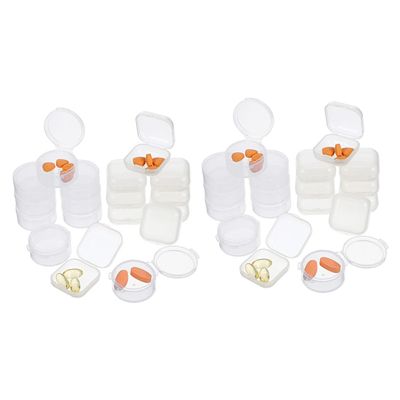 FOMIYES 40pcs Jewelry Box Containers Lids Mini Case Ear Plugs Case Bead Containers Pills Organizer