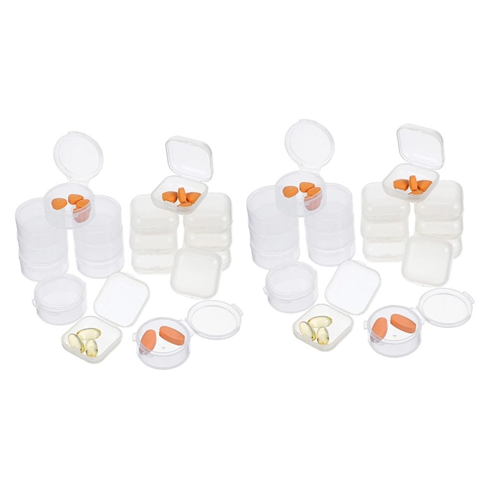 FOMIYES 40pcs Jewelry Box Containers Lids Mini Case Ear Plugs Case Bead Containers Pills Organizer