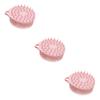 Beavorty 3pcs Sensory Bath Brush Dual-Sided Silicone Scrubber for Gentle Exfoliation Cleansing Soft Massage Tool for Newborns and Toddlers and Portable view 1