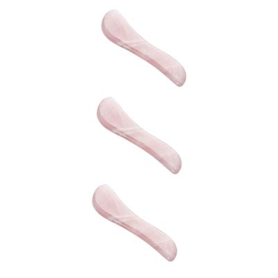 Beavorty 3pcs Quartz Horn-Shape Facial Scrubber Massager Tool for Spa Gua Sha Acupuncture Therapy