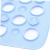 PRETYZOOM Hollow Drainage Non-Slip Shower Mat Thick Bath Mat with Suction Cups Textured Surface for Bathroom Safety for Home Use Light Blue view 3