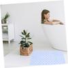 PRETYZOOM Hollow Drainage Non-Slip Shower Mat Thick Bath Mat with Suction Cups Textured Surface for Bathroom Safety for Home Use Light Blue view 4