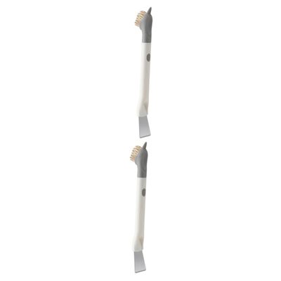 NOLITOY 2pcs Multifunctional Cleaning Brush Bristle Brush Scrub for Pots Gas Stove Cleaner Stove Top Scraper