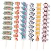 IMIKEYA 48pcs Ocean Animal Cake Toers Sea Animal Cupcake Picks Non-edible Decorative Toothpick Flags for Boys and Girls Birthday Baby Shower Anniversary Random Style view 1