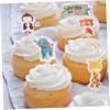 IMIKEYA 48pcs Ocean Animal Cake Toers Sea Animal Cupcake Picks Non-edible Decorative Toothpick Flags for Boys and Girls Birthday Baby Shower Anniversary Random Style view 3
