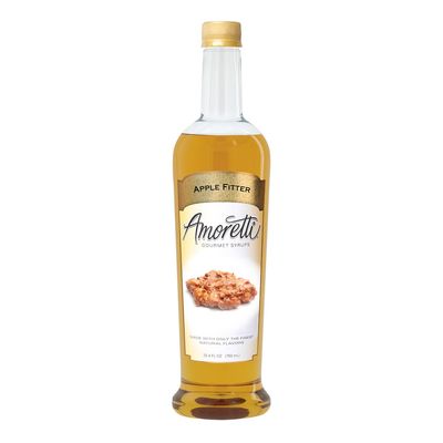 Amoretti - Apple Fritter Gourmet Syrup 750 ml, Flavor Coffees, Teas, Cocktails, & other Beverages, and Drizzle on Desserts, Gluten Free, GMO/GEO Free, Preservative Free, 94 Servings Per Bottle