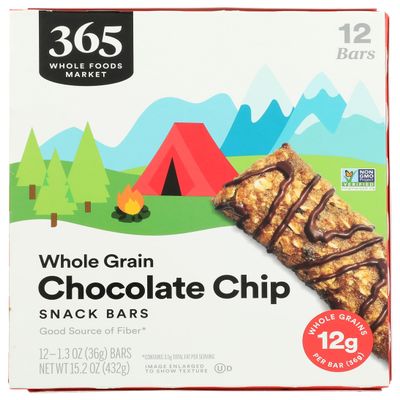 365 by Whole Foods Market, Kids Whole Grain Chocolate Chip Bars, 12 Count, 15.24 Ounce