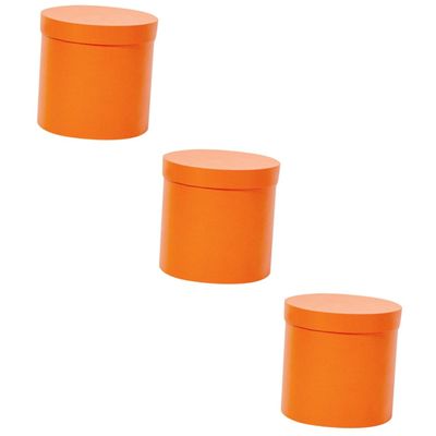 FRCOLOR 3pcs Box Round Flower Bucket Flower Storage Box Stylish Case for Housewarmings and Celebrations