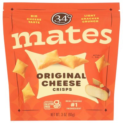 34 Degrees Original Cheese Crisps Mates, 3 OZ