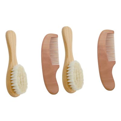 NOLITOY 2sets Bath Brush and Comb Set Gentle Hair Care Cleaning Supplies for Boy Girl Ergonomic Design Materials for Comfortable Washing