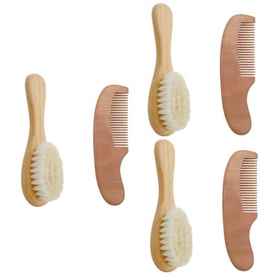 NOLITOY 3sets Bathing Brush and Shampoo Comb Ergonomic Hair Care Tool for Boy Girl Soft Skin-Friendly Bristles for Gentle Cleaning for Newborns and Toddlers