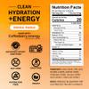 Ascent Clean Hydration + Energy Electrolytes Powder - 100mg Caffeine, 400mg Electrolytes, No Artificial Ingredients, Orange Mango 40 Servings view 3