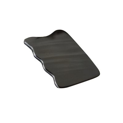 Beavorty 3pcs Black Wavy Buffalo Horn Scraping Massage Tool for Body Therapy Natural Gua Board for Neck and Multi-Functional Spa Massage Plate
