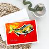 Caroline's Treasures Danny Dolphin Fish Greeting Cards Pack of 8 Blank Cards with Envelopes Whimsical A7 Size 5x7 Blank Note Cards view 2