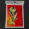 Caroline's Treasures Danny Dolphin Fish Greeting Cards Pack of 8 Blank Cards with Envelopes Whimsical A7 Size 5x7 Blank Note Cards view 3