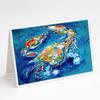 Caroline's Treasures By Chance Crab Greeting Cards Pack of 8 Blank Cards with Envelopes Whimsical A7 Size 5x7 Blank Note Cards view 1