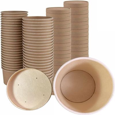 Basidi [500 Pack Soup Containers with Lids - Disposable Soup Bowls with Lids, Ice-cream cups (8oz)