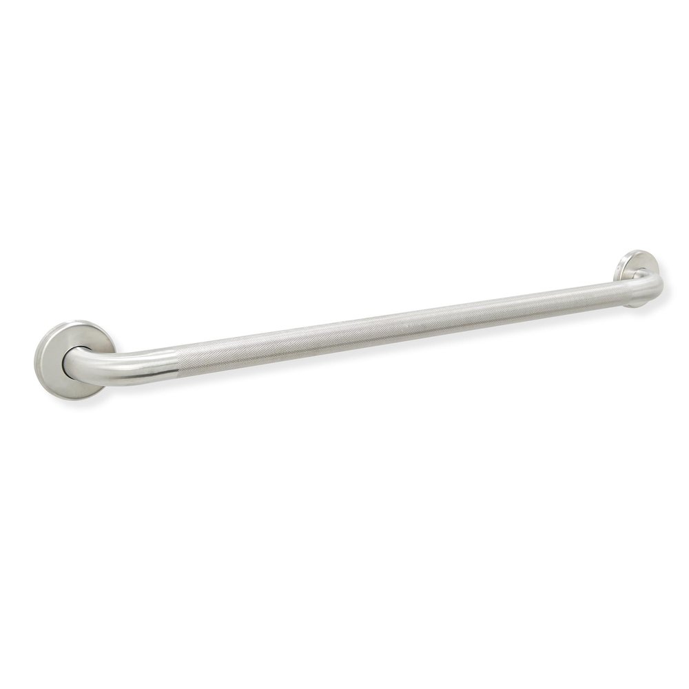 18 Shower Handle Knurled Grip | 304 Stainless Steel Grab Bars for Bathtubs and Showers | Brushed Nickel ADA Standard Hand Rails for Seniors, Children, Injured People | Supports Upto 400lbs