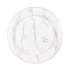 Combo Set 7" Dessert Plates and 10" inch Round White Plastic Plates with Gold Flutter Flower Print, Disposable China Like Party Plate, Heavy Duty Dinner Charger Plate, Salad, Wedding, Tableware (80) view 1