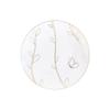 Combo Set 7" Dessert Plates and 10" inch Round White Plastic Plates with Gold Flutter Flower Print, Disposable China Like Party Plate, Heavy Duty Dinner Charger Plate, Salad, Wedding, Tableware (80) view 2