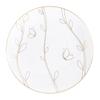 Combo Set 7" Dessert Plates and 10" inch Round White Plastic Plates with Gold Flutter Flower Print, Disposable China Like Party Plate, Heavy Duty Dinner Charger Plate, Salad, Wedding, Tableware (80) view 3