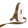 Rebower 3/8 Inch 50 Yard Satin Ribbon Thick Double Face Grosgrain Silk Ribbon, [for Gift Wrapping, Hair Bows, Wedding, Cake, Flower] - Light Brown view 1
