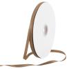 Rebower 1/4 Inch 70 Yard Satin Ribbon Thick Double Face Grosgrain Silk Ribbon, [for Gift Wrapping, Hair Bows, Wedding, Cake, Flower] - Light Coffee view 1