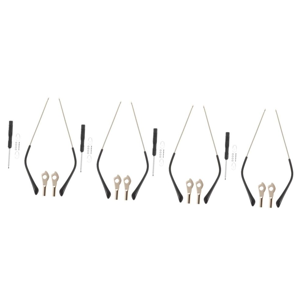 Beavorty 4pairs Replacement Eyeglasses Alloy Temples Easy to Install Glasses Parts for Sunglasses and Eyeglasses Nonslip Design Model