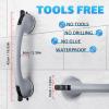 16 in Shower Handles for Elderly Suction,Grab Bars for Bathtubs and Showers,Handicap Grab Bars for Wall for Seniors view 2