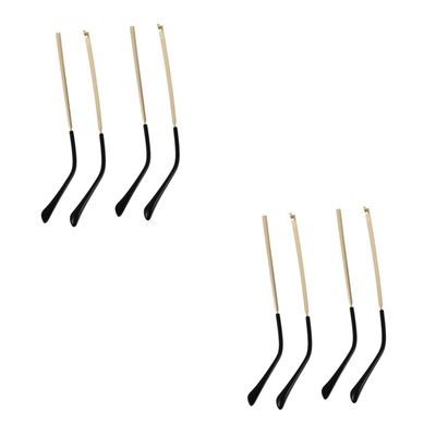 Beavorty 4pairs Metal Eyeglasses Arm Replacement Temple Arms for Glasses and Sunglasses Easy to Install Eyewear Repair Accessories Comfortable Ear Pressure Relief