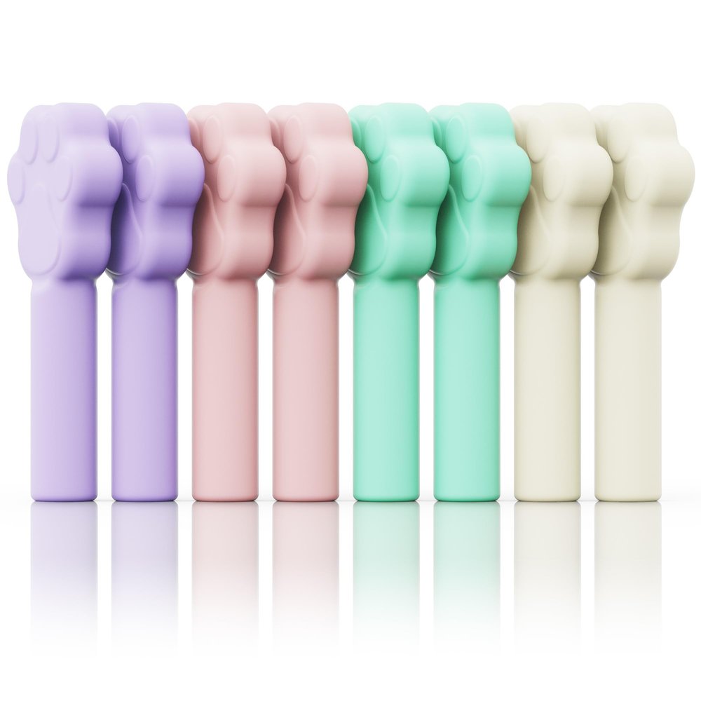 Aligner Chewies for Invisalign, 8-Pack Cat Claws Style Silicone Orthodontic Munchies Chompers For Invisalign Braces, Aligners, Retainers (Unflavored, Mint, Taro flavor, Strawberry)