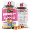 10 in 1 Immune Support Supplement Gummies, w/Echinacea, Elderberry Vitamin C and Zinc, Selenium, Vitamin D3 5000IU, Magnesium, Daily Immune Booster Multivitamin, for Antioxidant Bone Energy, 1 Pack