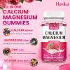 Calcium Magnesium Zinc Gummies-Calcium Magnesium 2:1 Ratio with Vitamin D3, K2, B6, B12 for Bone Strength, Muscle Function & Nerve Health, Extra Absorption Formula, Vegan, Raspberry Flavor 120 Gummies view 2