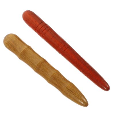 Beavorty 10pcs Wooden Foot Calf Massager Acupressure Leg Massager for Blood Circulation