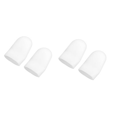 FOMIYES 24pcs Medical-Grade Gel Toe Sleeves Bite Sleeve Finger Shield for Cutting Protection White