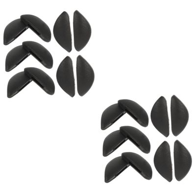 FOMIYES 20pairs Silicone Glasses Nose Pads Soft and Comfortable Eyeglass Support for Better Fit and Stability Compatible Optical Frames Black