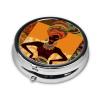 Pill Case Round Pill Box Pill Organize with 3 Compartment African Woman Medicine Organizer Box Waterproof Small Pill Case for Travel Metal Pill Containers for Medication Planner view 4
