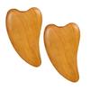 Beavorty 4pcs Wooden Gua Scraping Massage Tool for Facial Care Heart-Shaped Sandalwood Scraping Board for Muscle Relaxation and Skin Elasticity for Home Use view 1