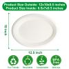 100% Compostable Paper Plates, 500 Pack 10" x 12.5" Inch Paper Plates, Eco-Friendly Heavy Duty Disposable Plates for Picnics, Dinner, Birthday Party, Camping, BBQ view 2
