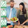 100% Compostable Paper Plates, 500 Pack 10" x 12.5" Inch Paper Plates, Eco-Friendly Heavy Duty Disposable Plates for Picnics, Dinner, Birthday Party, Camping, BBQ view 3