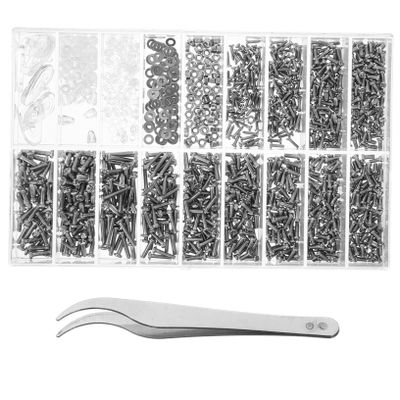 Beavorty 1set Glasses Repair Kit Nose Pads and Screws Portable Eyeglass Maintenance for Comfortable Fit and Non- Support