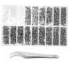 Beavorty 1set Glasses Repair Kit Nose Pads and Screws Portable Eyeglass Maintenance for Comfortable Fit and Non- Support view 1