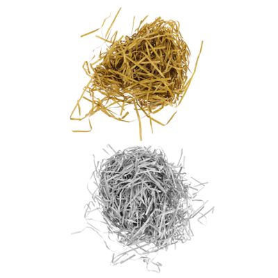 FRCOLOR 4packs Metallic Shredded Paper Filler Crinkle Cut Decor for Wedding Present Wrapping Party Supplies for Hampers and Events
