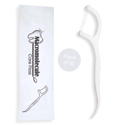 Gadgetime USA Dental Floss Picks (Pack of 10) - Individually Wrapped Oral Care Flossers for Adults & Kids - Travel Dental Picks for Teeth Cleaning & Plaque Removal - No Break & No Shred Floss