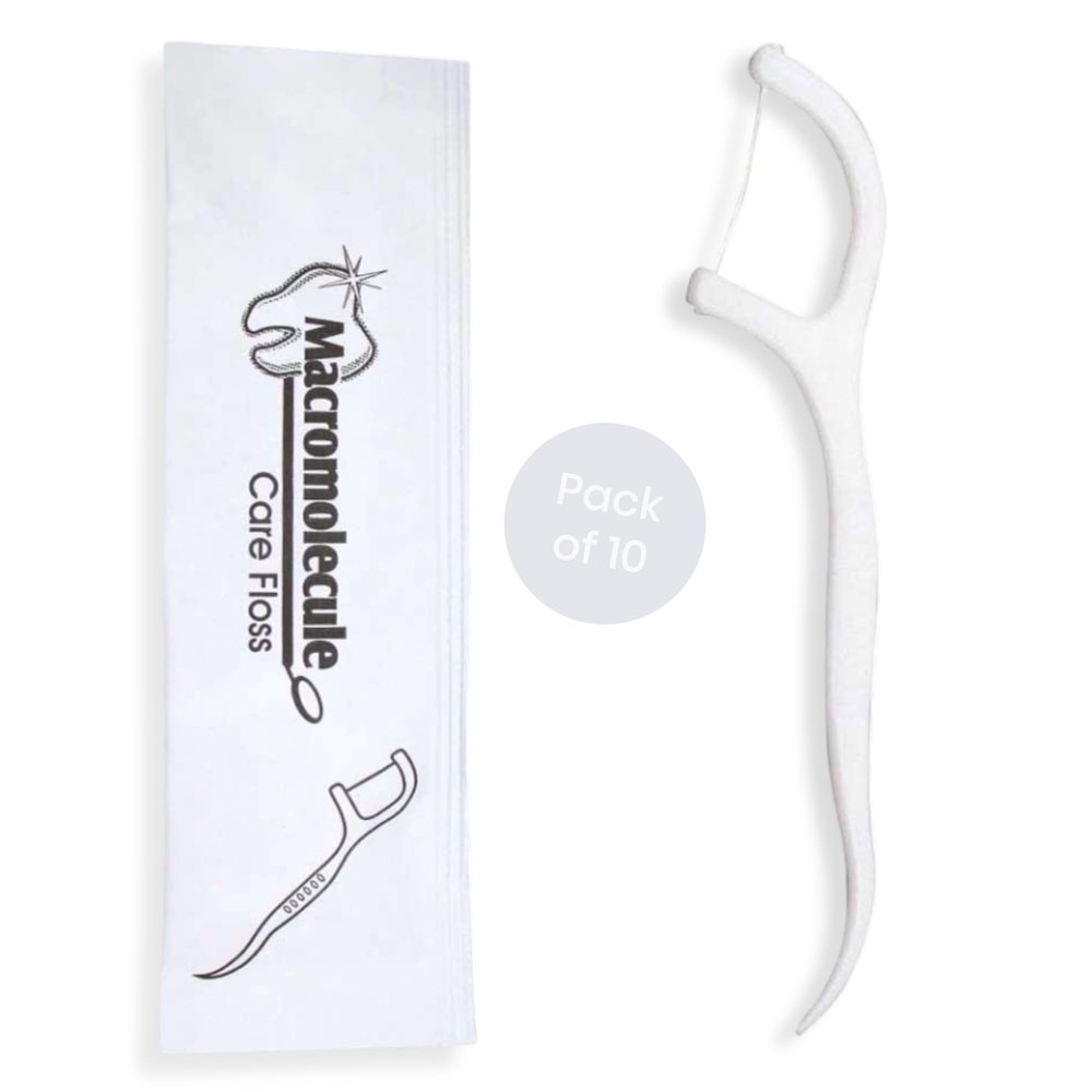 Gadgetime USA Dental Floss Picks (Pack of 10) - Individually Wrapped Oral Care Flossers for Adults & Kids - Travel Dental Picks for Teeth Cleaning & Plaque Removal - No Break & No Shred Floss